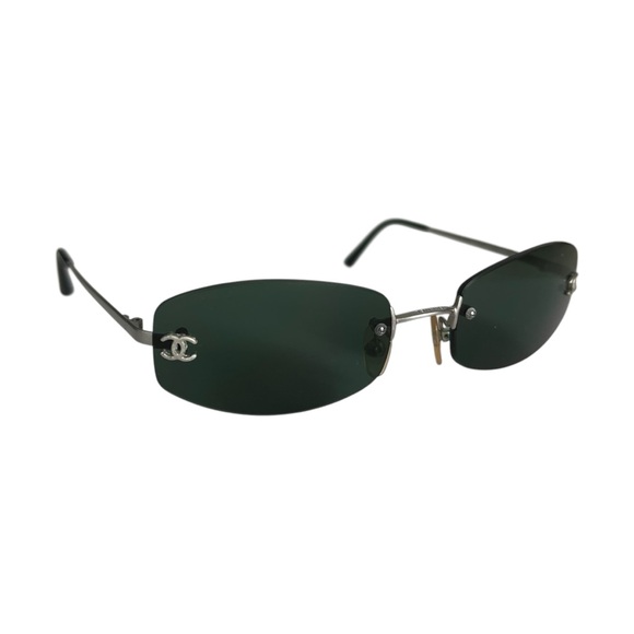 Chanel CC Logo Rimless Sunglasses - Picture 1 of 10